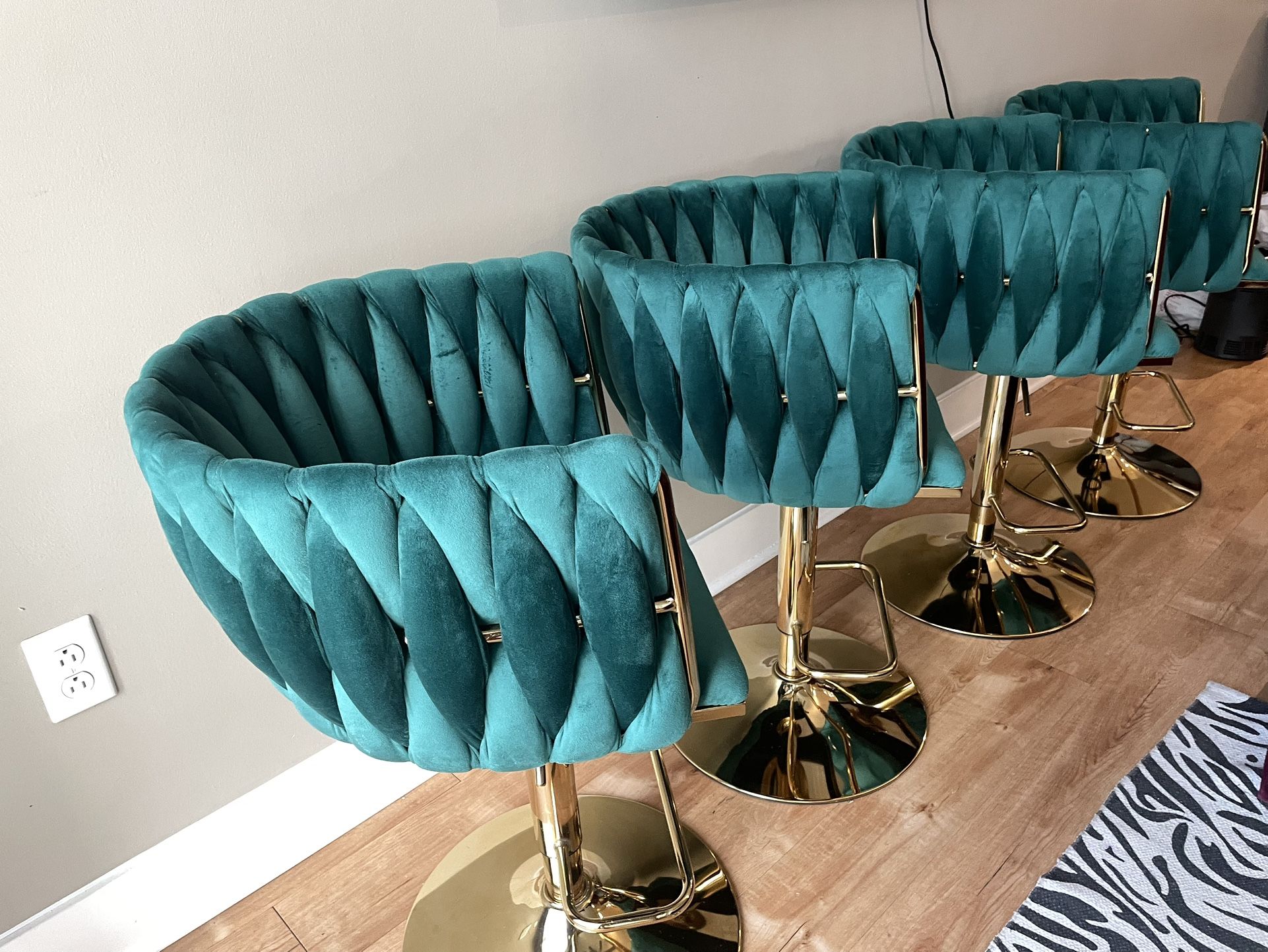 Luxury Velvet Bar Stools