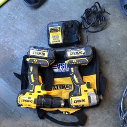 Dewalt 20v Brushless Impact + Drill Kit