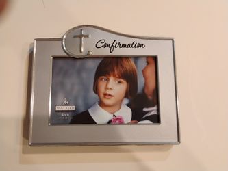 Confirmation Photo Frame New Silver Tone 4 x 6