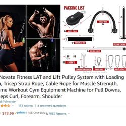 Brand New! YaNovate Fitness LAT & Lift Pulley System