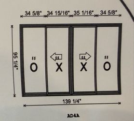 ARCADIA - 4 Panel OXXO Door Bronze Anodized