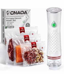 Brand new Compact Vacuum Sealer with 30 3rd-Gen Upgraded Reusable High Seal Bags