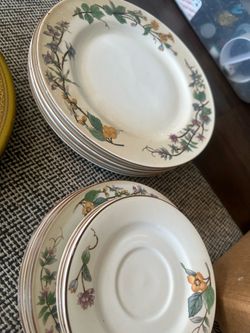 Floral antique dishes