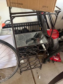 $20 Wine Rack, with two glass shelves