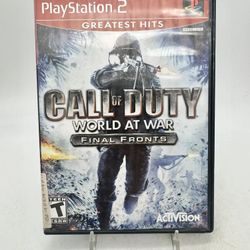 Call of Duty: World at War Final Fronts Playstation 2 PS2 CIB Complete Tested GH