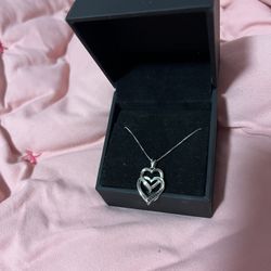 Heart Necklace And Bracelet Set