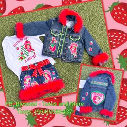 Strawberry Shortcake Denim Set
