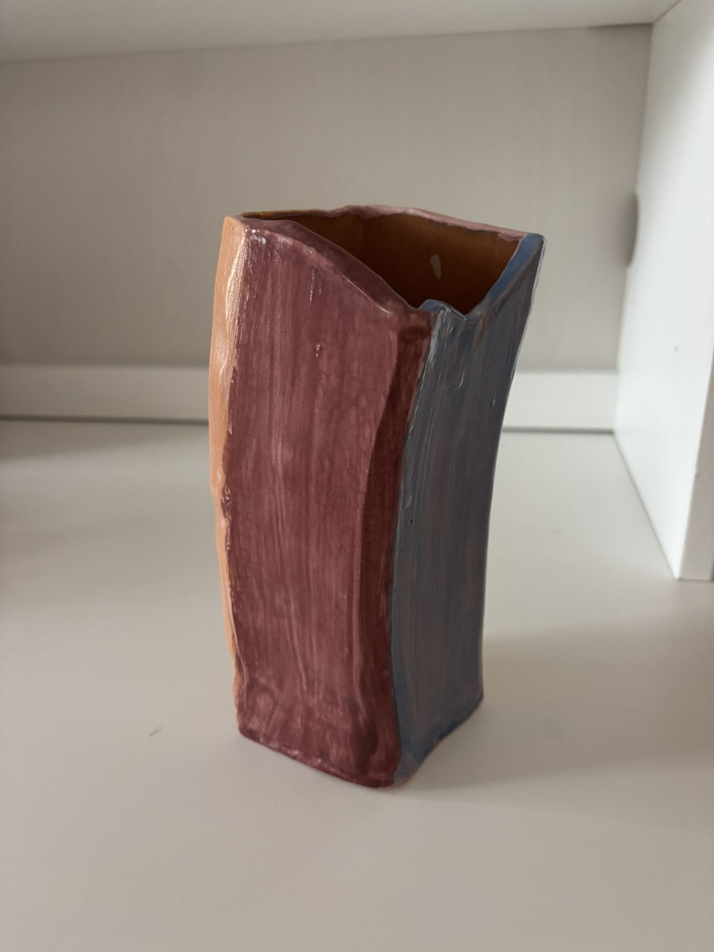 Abstract, Multicolored Ceramic Vase
