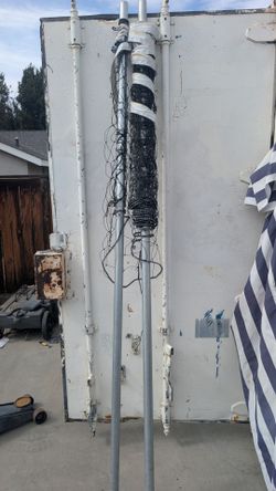 Volleyball net on posts