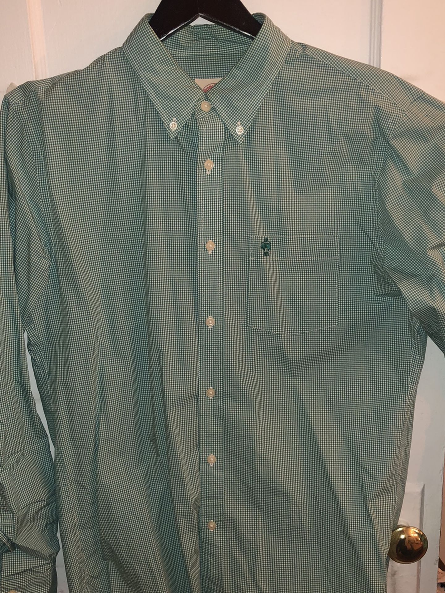 Brooks Brothers Green Oxford Sport Shirt (L)