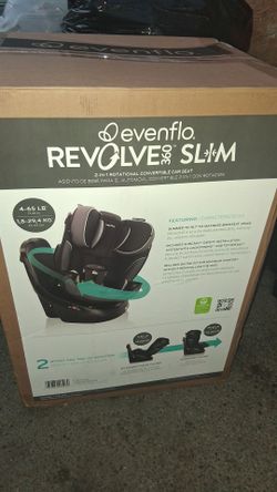 Evenflo Revolve360™ Slim 2-in-1 Rotational Convertible Car Seat.