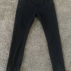 rhinestone jeans black 