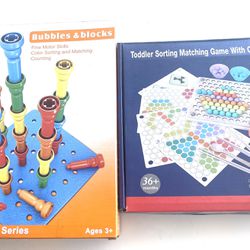 Pegs Building Series & Sorting Matching Game