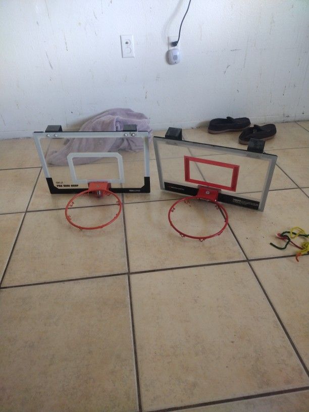 (2) Indoor Basketball Hoops