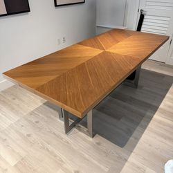 Chestnut Color Wood Kitchen Table  