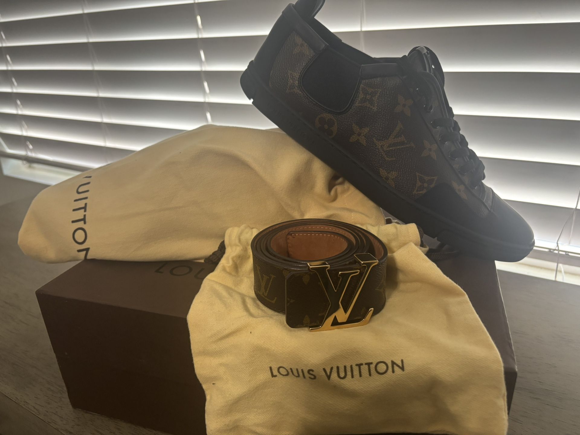 Louis Vuitton Shoes & Belt: Shoes Size 9.5, Belt Size 38