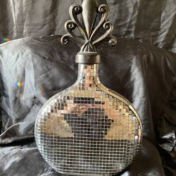 Decor large Mirrored Faux perfume bottle