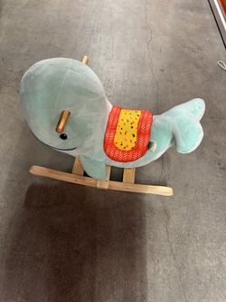 Blue whale toddler rocker toy