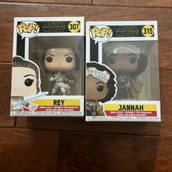 Bobble-head Star Wars Rey and Jannah 