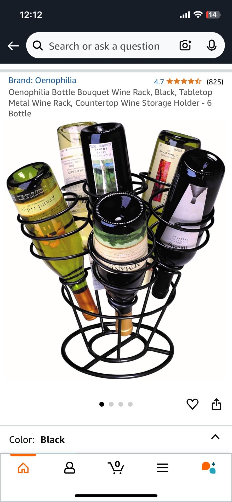 Black Wine Rack