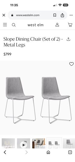 West elm Dining Chairs (6)