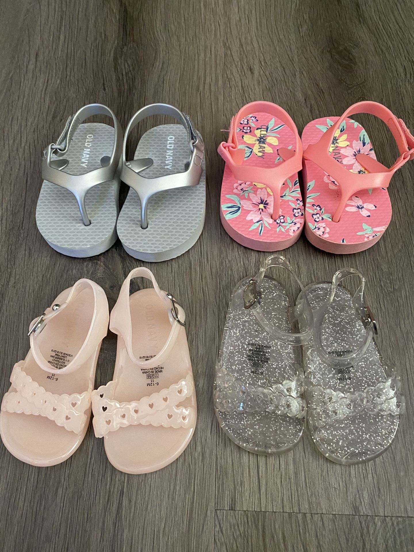 6-12 Months Baby Girls Sandals  4 For $5