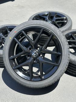18” Honda Civic factory wheels rims gloss black tires new