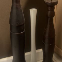 Tall Wooden Candle Sticks 