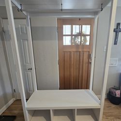 Ikea White Hemnes Open Wardrobe