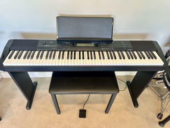 Casio Keyboard With Bench