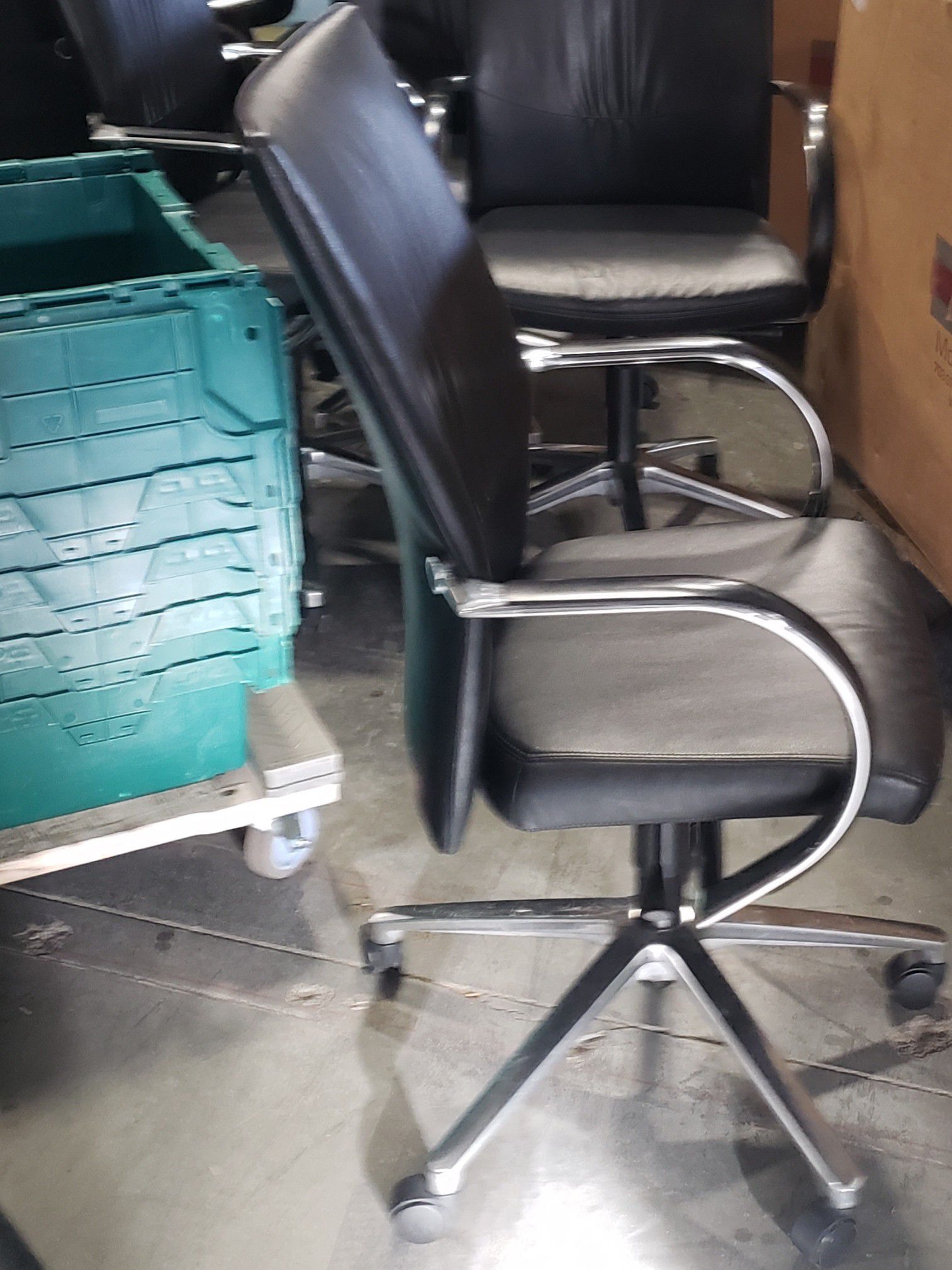 Leather office/desk/conference Chairs. Black