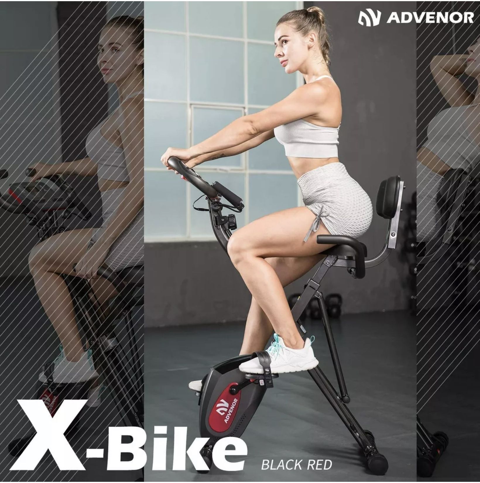ADVENOR Exercise Bike Magnetic Bike Folding Fitness Bike Cycle