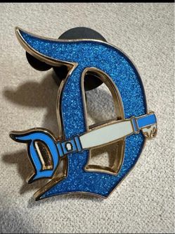 Disneyland Enamel Collector Pin Blue Glitter