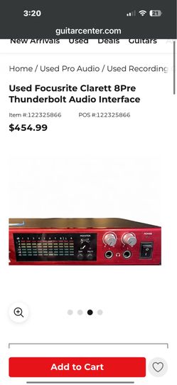 Focusrite Clarett 8Pre Audio Interface