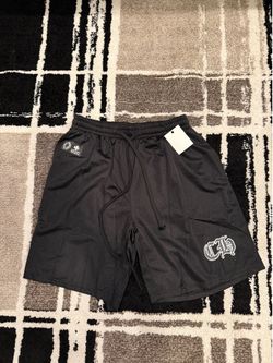 Black chrome heart shorts