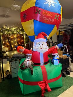 Inflatable Santa Hot Air Balloon Christmas Decoration