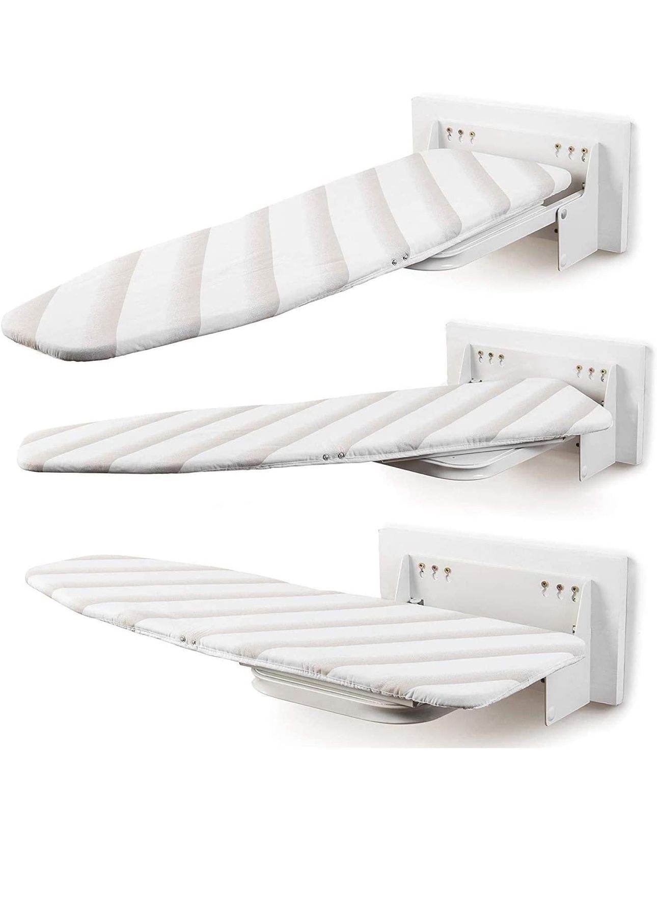 Wall Mounted Ironing Board 37”x12” Foldable 180° Swivel Space Saving Laundry