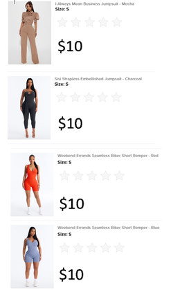 USED FASHION NOVA