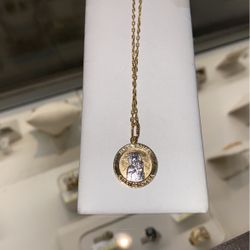 Yellow Gold Necklace With Charm