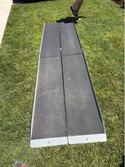 Handicap ramp for exterior stairs