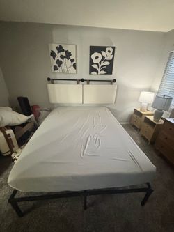Queen Bed Mattress / Frame  Head Board