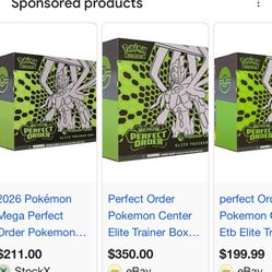 Perfect Order Pokemon Center Etbs X2