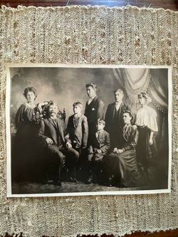 Antique 1900s Identified Family Portrait Photograph