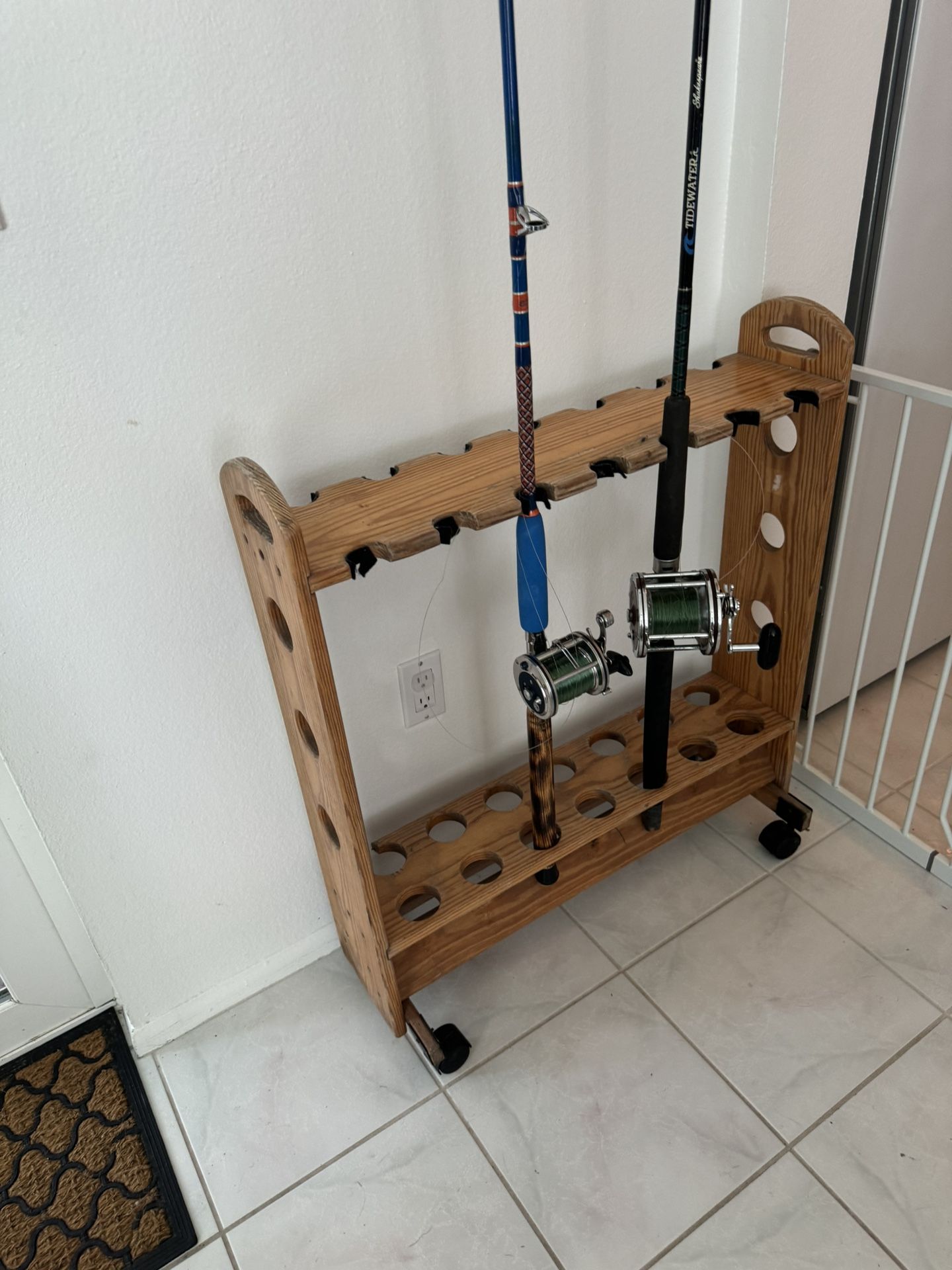 Real Wood Fishing Rod Rack Holder 14 for Sale in New Port Richey, FL -  OfferUp