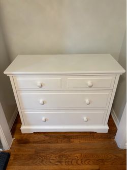 Child Craft White 3 Drawer Wooden Dresser