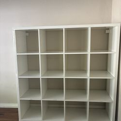 IKEA White Color Shelf unit, 57 7/8x57 5/8 