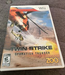 Twin Strike Operation Thunder Wii Game with Case & Instruction Booklet