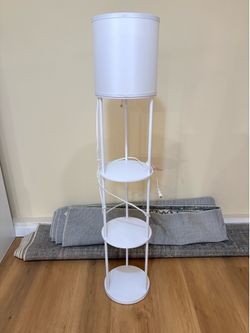 Lamp with 3-tier shelves