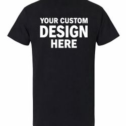 Bulk Custom Black T-Shirts (40 Shirts) | DTF Printed | Gildan Light Cotton | XS–XL | Custom Design Included