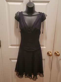 NWT EXPRESS Black Sleeveless Chiffon Knee-Length Cocktail Dress - Size  0